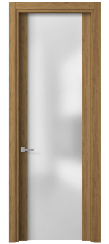 Межкомнатная дверь Planum 4114 Грецкий орех Сатинированное стекло Цена 198680 ₸ | Volhovec