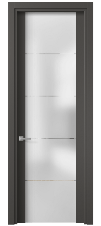 Дверь межкомнатная Planum 4114 ПЭТ графитовый Сатинированное стекло с гравировкой «КВАДРО», триплекс Гладкий наличник ПЭГФ Цена 188690 ₸ Наличники уже входят в базовый комплект. Фабрика дверей Волховец 8 (800) 551 43 19 Межкомнатная дверь Planum 4114 ПЭТ графитовый Сатинированное стекло с гравировкой «КВАДРО», триплекс Цена 188690 ₸ | Volhovec