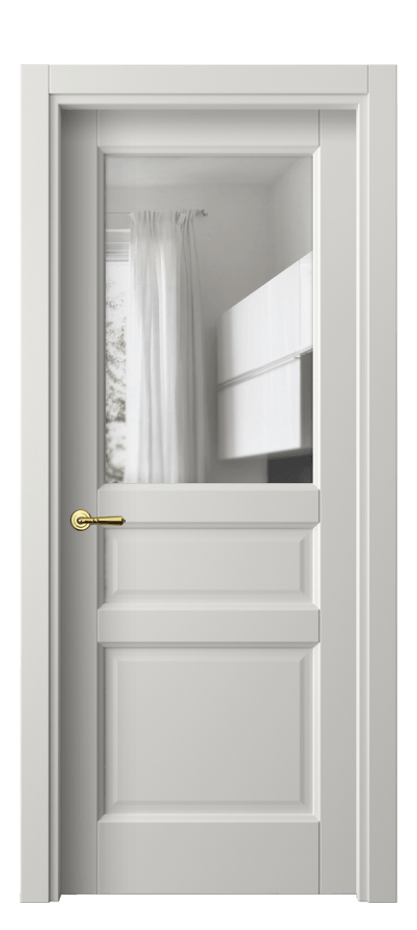 Межкомнатная дверь Galant 1432 Матовый серый Прозрачное стекло Цена 326970 ₸ | Volhovec