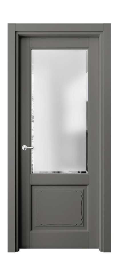 Дверь межкомнатная Toscana Elegante 6322 Бук классический серый Сатинированное стекло с фацетом Гладкий наличник БКЛС Цена 620250 ₸ Наличники уже входят в базовый комплект. Фабрика дверей Волховец 8 (800) 551 43 19 Межкомнатная дверь Toscana Elegante 6322 Бук классический серый Сатинированное стекло с фацетом Цена 620250 ₸ | Volhovec