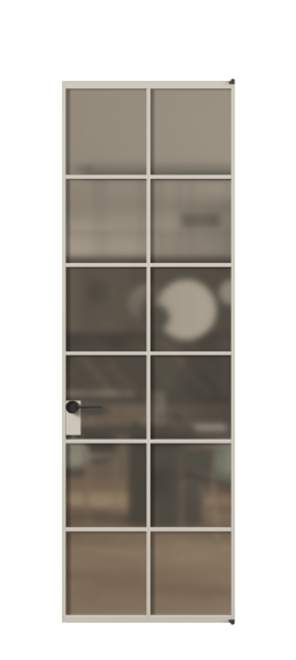 Алюминиевая дверь АЛПЛ040.05 Алюминий светло-бежевый Сатинированное бронзовое стекло, триплекс. Без короба АСБЖ Цена 932110 Стоимость комплекта двери включает: 1. Полотно (600/650/700/750/800/850/900/950*2000-2400 мм).
2. Короб
3. Комплект фурнитуры (2 торцевые петли и магнитный замок с ответной планкой). Фабрика дверей Волховец 8 (800) 551 43 19 Алюминиевая дверь АЛПЛ040.05 Алюминий светло-бежевый Сатинированное бронзовое стекло, триплекс Цена 932110 | Volhovec