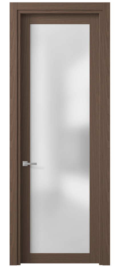 Межкомнатная дверь Planum 2102 Дуб кофейный матовый Сатинированное стекло Цена 448650 ₸ | Volhovec