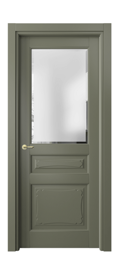 Дверь межкомнатная Тоскана Элегантэ 6324 Матовый оливковый тёмный Сатинированное стекло с фацетом Гладкий наличник МОТ Цена 762796 ₸ Наличники уже входят в базовый комплект. Фабрика дверей Волховец 8 (800) 551 43 19 Межкомнатная дверь Тоскана Элегантэ 6324 Матовый оливковый тёмный Сатинированное стекло с фацетом Цена 762796 ₸ | Volhovec