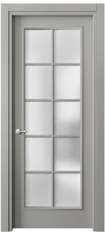 Дверь межкомнатная Paris 8102 Матовый нейтральный серый Сатинированное стекло Гладкий наличник МНСР Цена 384380 ₸ Наличники уже входят в базовый комплект. Фабрика дверей Волховец 8 (800) 551 43 19 Межкомнатная дверь Paris 8102 Матовый нейтральный серый Сатинированное стекло Цена 384380 ₸| Volhovec