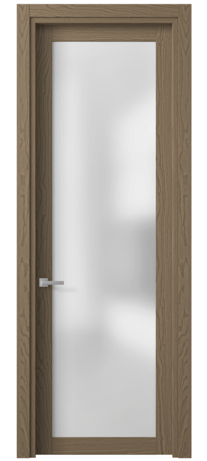 Межкомнатная дверь Планум 2102 Дуб дымный Сатинированное стекло Цена 441496 ₸ | Volhovec