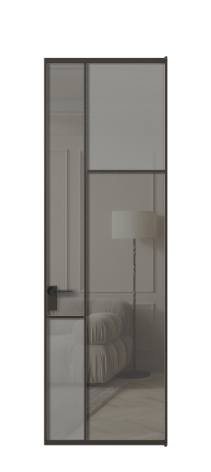 Дверь межкомнатная Mosaic АЛПЛ041.11 Алюминий антрацит Сатинированное серое стекло, триплекс, 6 мм + Прозрачное серое стекло, триплекс Без короба ААН Цена 1035030 Стоимость комплекта двери включает:
1. Полотно (600/650/700/750/800/850/900/950*2000-2400 мм).
2. Короб
3. Комплект фурнитуры (2 торцевые петли и магнитный замок с ответной планкой). Фабрика дверей Волховец 8 (800) 551 43 19 Межкомнатная дверь Mosaic АЛПЛ041.11 Алюминий антрацит Сатинированное серое стекло, триплекс, 6 мм + Прозрачное серое стекло, триплекс Цена 1035030 ₸ | Volhovec