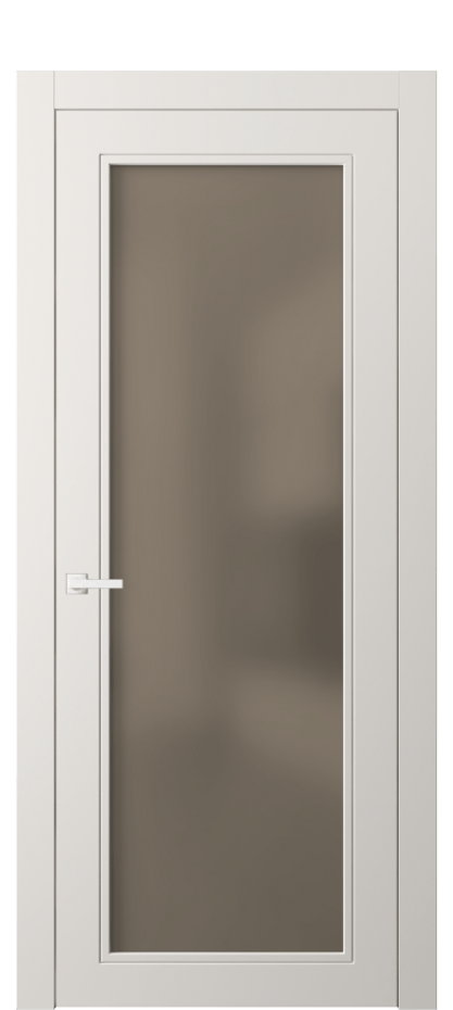 Дверь межкомнатная Нео Классик 8000 Матовый пудровый белый Сатинированное бронзовое стекло, триплекс Гладкий компланарный наличник МПБЛ Цена 455293 ₸ Наличники уже входят в базовый комплект. Фабрика дверей Волховец 8 (800) 551 43 19 Межкомнатная дверь Нео Классик 8000 Матовый пудровый белый Сатинированное бронзовое стекло, триплекс Цена 455293 ₸ | Volhovec