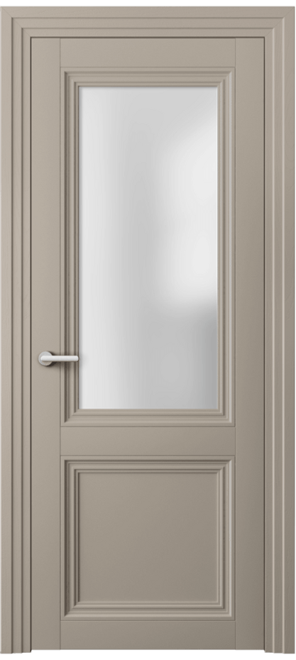 Дверь межкомнатная Центро 2524 Матовый бисквитный Сатинированное стекло Каскадный наличник МБСК Цена 470224 ₸ Наличники уже входят в базовый комплект. Фабрика дверей Волховец 8 (800) 551 43 19 Межкомнатная дверь Центро 2524 Матовый бисквитный Сатинированное стекло Цена 470224 ₸ | Volhovec