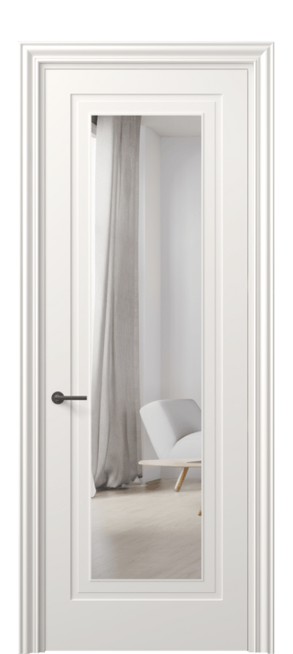 Дверь межкомнатная Mascot 8403 Матовый пудровый белый Двустороннее зеркало, триплекс Фигурный наличник МПБЛ Цена 387870 ₸ Наличники уже входят в базовый комплект. Фабрика дверей Волховец 8 (800) 551 43 19 Межкомнатная дверь Mascot 8403 Матовый пудровый белый Двустороннее зеркало, триплекс Цена 387870 ₸ | Volhovec