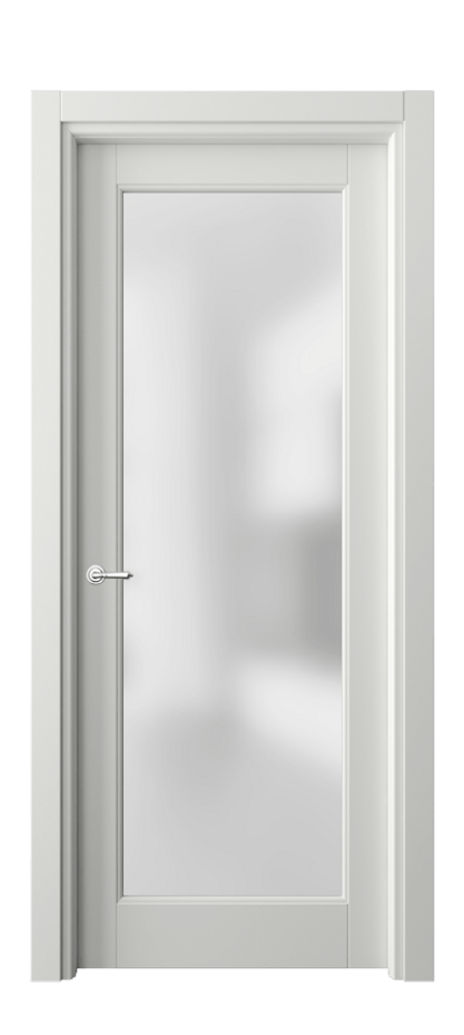 Межкомнатная дверь Тоскана Элегантэ 6300 Матовый светло-серый Сатинированное стекло Цена 697780 ₸ | Volhovec