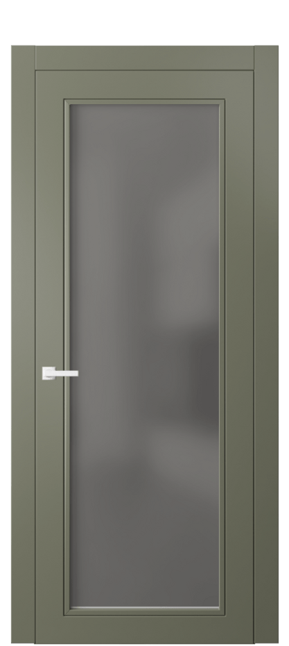 Дверь межкомнатная Neo Classic 8000 Матовый оливковый тёмный Сатинированное серое стекло, триплекс Гладкий компланарный наличник МОТ Цена 372900 ₸ Наличники уже входят в базовый комплект. Фабрика дверей Волховец 8 (800) 551 43 19 Межкомнатная дверь Neo Classic 8000 Матовый оливковый тёмный Сатинированное серое стекло, триплекс Цена 372900 ₸ | Volhovec