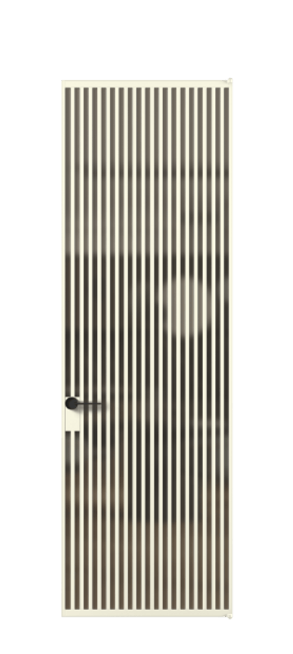 Алюминиевая дверь АЛПЛ040.06 Алюминий молочно-белый Сатинированное бронзовое стекло, триплекс Цена 1392514  | Volhovec