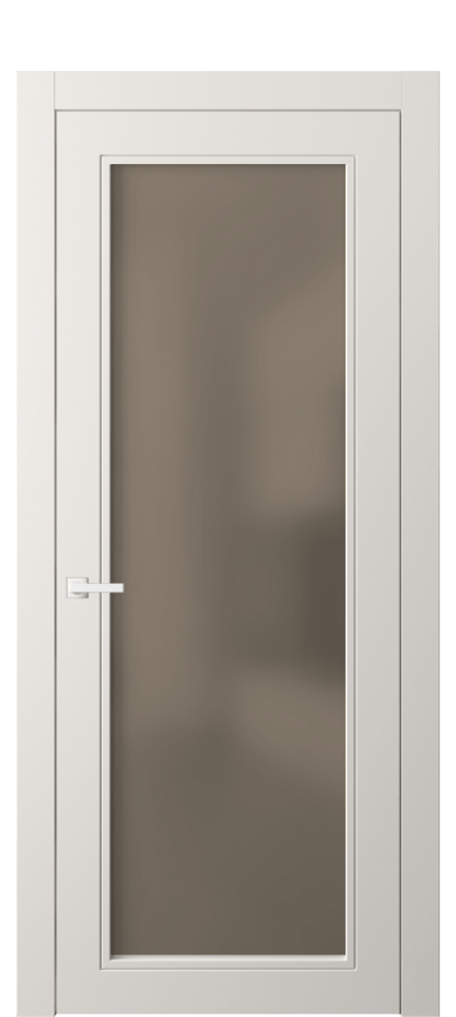 Дверь межкомнатная Neo Classic 8000 Матовый пудровый белый Сатинированное бронзовое стекло, триплекс Гладкий компланарный наличник МПБЛ Цена 372900 ₸ Наличники уже входят в базовый комплект. Фабрика дверей Волховец 8 (800) 551 43 19 Межкомнатная дверь Neo Classic 8000 Матовый пудровый белый Сатинированное бронзовое стекло, триплекс Цена 372900 ₸ | Volhovec