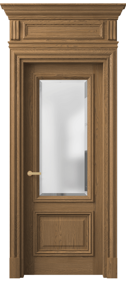 Межкомнатная дверь Antique 7302 Дуб мускатный матовый Сатинированное стекло с фацетом Цена 1662020 ₸ | Volhovec