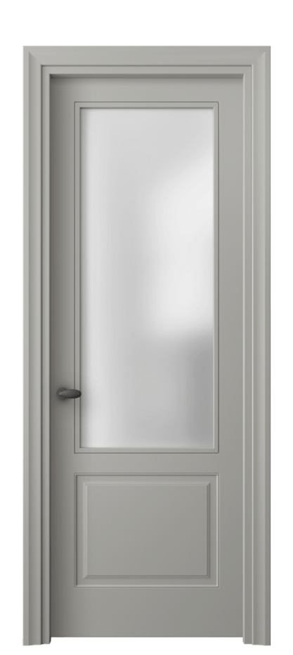 Дверь межкомнатная Esse 8552 Матовый нейтральный серый Сатинированное стекло Фигурный универсальный наличник МНСР Цена 350930 ₸ Наличники уже входят в базовый комплект. Фабрика дверей Волховец 8 (800) 551 43 19 Межкомнатная дверь Esse 8552 Матовый нейтральный серый Сатинированное стекло Цена 350930 ₸ | Volhovec