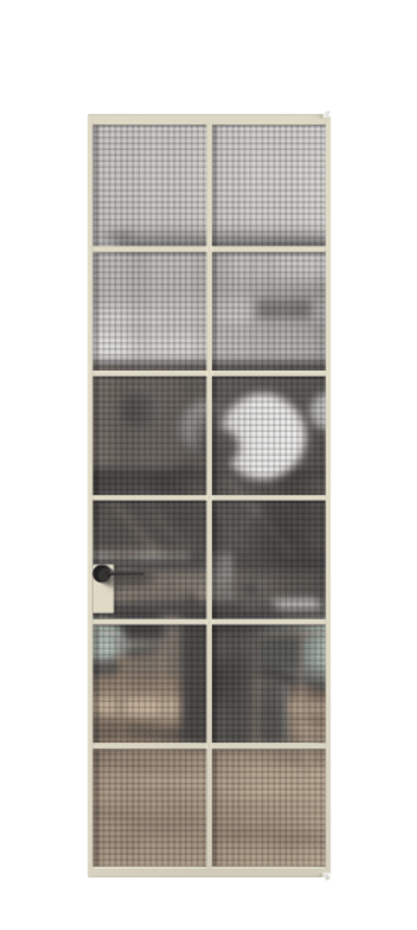 Алюминиевая дверь АЛПЛ040.05 Алюминий бежево-серый Декоративное стекло с сеткой "Mesh silver", триплекс. Без короба АБСР Цена 841960 Стоимость комплекта двери включает:
1. Полотно (600/650/700/750/800/850/900/950*2000-2400 мм).
2. Короб
3. Комплект фурнитуры (2 торцевые петли и магнитный замок с ответной планкой). Фабрика дверей Волховец 8 (800) 551 43 19 Алюминиевая дверь АЛПЛ040.05 Алюминий бежево-серый Декоративное стекло с сеткой "Mesh silver", триплекс Цена 841960 | Volhovec