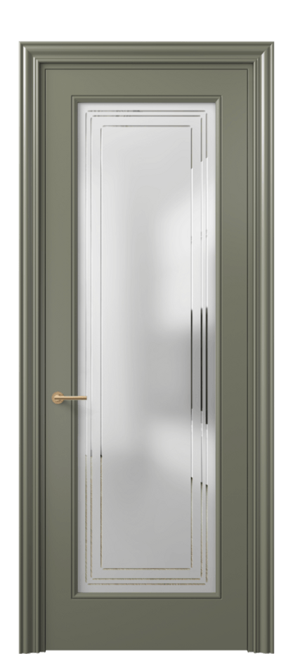Дверь межкомнатная Mascot 8400 Матовый оливковый тёмный Сатинированное стекло с гравировкой "Грани", триплекс Фигурный наличник МОТ Цена 436540 ₸ Наличники уже входят в базовый комплект. Фабрика дверей Волховец 8 (800) 551 43 19 Межкомнатная дверь Mascot 8400 Матовый оливковый тёмный Сатинированное стекло с гравировкой "Грани", триплекс Цена 436540 ₸ | Volhovec