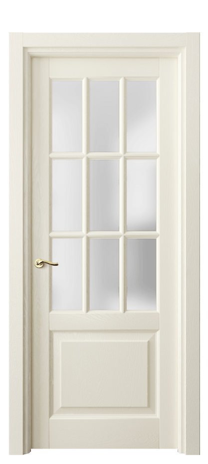 Межкомнатная дверь Lignum 0748 Дуб молочно-белый Сатинированное стекло Цена 982170 ₸ | Volhovec