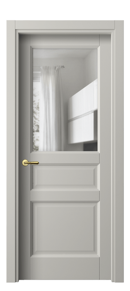 Межкомнатная дверь Галант 1432 Матовый тёплый серый Прозрачное стекло Цена 327151 ₸ | Volhovec