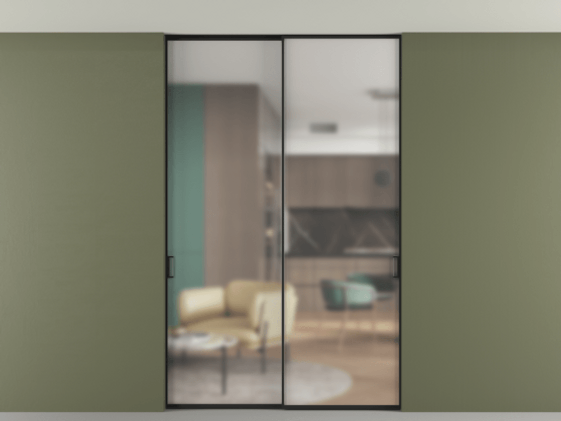 Перегородка Formato внутри проёма скрытое крепление в потолок 2 створки АЛПР 040.01 Алюминий Черный Сатинированное стекло "Matelux Crystal Vision", калёное, матовое, каленое 6 мм. Скрытый короб ЧЕР Цена 1785640 ₸ 1. Полотно 2 шт. (800/2100 мм)
2. Комплект установки раздвижной системы
3. Базовый комплект фурнитуры
4. Ручка RONDO. Фабрика дверей Волховец 8 (800) 551 43 19 Перегородка Formato внутри проёма скрытое крепление в потолок 2 створки АЛПР 040.01 Алюминий Черный Сатинированное стекло "Matelux Crystal Vision", калёное, матовое, каленое 6 мм Цена 1785640 ₸ | Volhovec