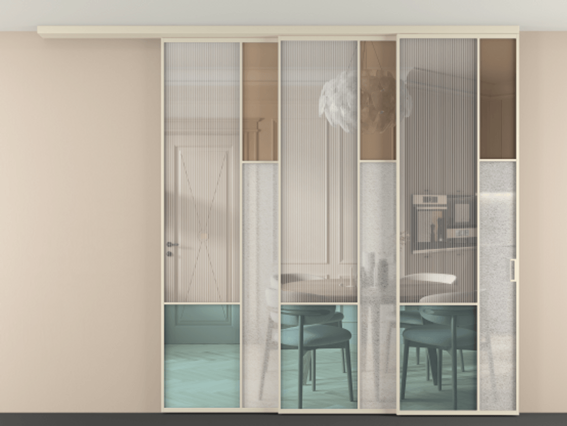 Перегородка Mosaic вдоль стены на потолок 3 створки с синхронным механизмом АЛПР 041.12 Алюминий бежево-серый Комбинация стекол Группы 1 и Группы 3. Цена 3223100 ₸ . Фабрика дверей Волховец 8 (800) 551 43 19 Перегородка Mosaic вдоль стены на потолок 3 створки с синхронным механизмом АЛПР 041.12 Алюминий бежево-серый Комбинация стекол Группы 1 и Группы 3 Цена 3223100 ₸ | Volhovec