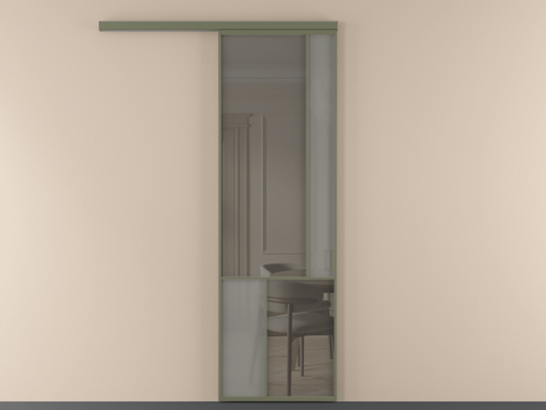 Перегородка Mosaic вдоль стены 1 створка АЛПР 041.21 Алюминий оливковый тёмный Сатинированное серое стекло, триплекс, 6 мм + Прозрачное серое стекло, триплекс. Цена 855070 ₸ . Фабрика дверей Волховец 8 (800) 551 43 19 Перегородка Mosaic вдоль стены 1 створка АЛПР 041.21 Алюминий оливковый тёмный Сатинированное серое стекло, триплекс, 6 мм + Прозрачное серое стекло, триплекс Цена 855070 ₸ | Volhovec