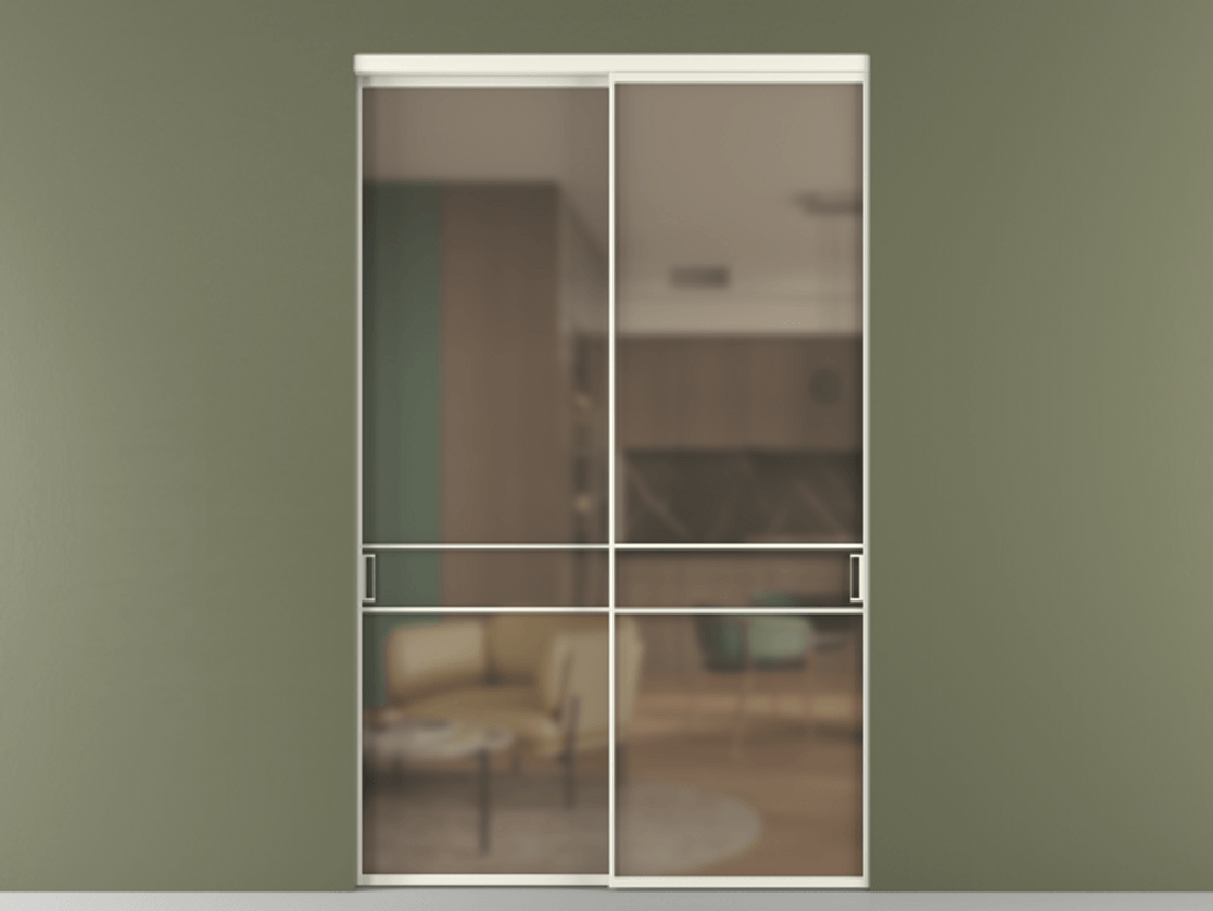 Перегородка Формато внутри проёма 2 створки АЛПР 040.02 Алюминий жемчужный Сатинированное бронзовое стекло, триплекс. Цена 3211110 ₸ 1. Полотно 2 шт. (800/2100 мм)
2. Комплект установки раздвижной системы
3. Базовый комплект фурнитуры
4.Ручка Рондо. Фабрика дверей Волховец 8 (800) 551 43 19 Перегородка Формато внутри проёма 2 створки АЛПР 040.02 Алюминий жемчужный Сатинированное бронзовое стекло, триплекс Цена 3211110 ₸ | Volhovec