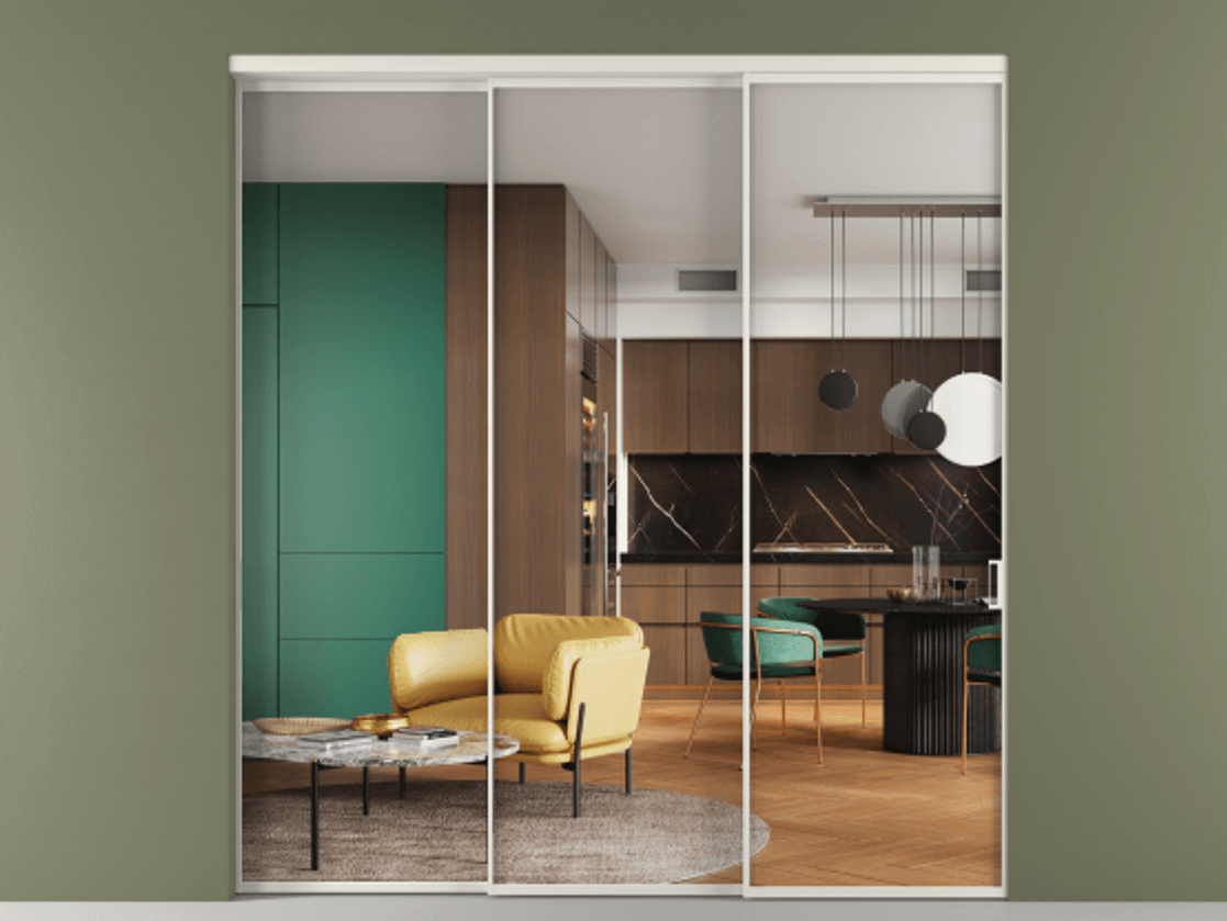 Перегородка Formato внутри проёма 3 створки с синхронным механизмом АЛПР 040.01 Алюминий Белый Прозрачное стекло "Crystal Vision", калёное. Скрытый короб БЕЛ Цена 2370580 ₸ 1. Полотно 3 шт. (800/2100 мм)
2. Комплект установки раздвижной системы
3. Базовый комплект фурнитуры
4. Комплект фурнитуры телескопик синхро-2
5.Ручка RONDO
. Фабрика дверей Волховец 8 (800) 551 43 19 Перегородка Formato внутри проёма 3 створки с синхронным механизмом АЛПР 040.01 Алюминий Белый Прозрачное стекло "Crystal Vision", калёное Цена 2370580 ₸ | Volhovec