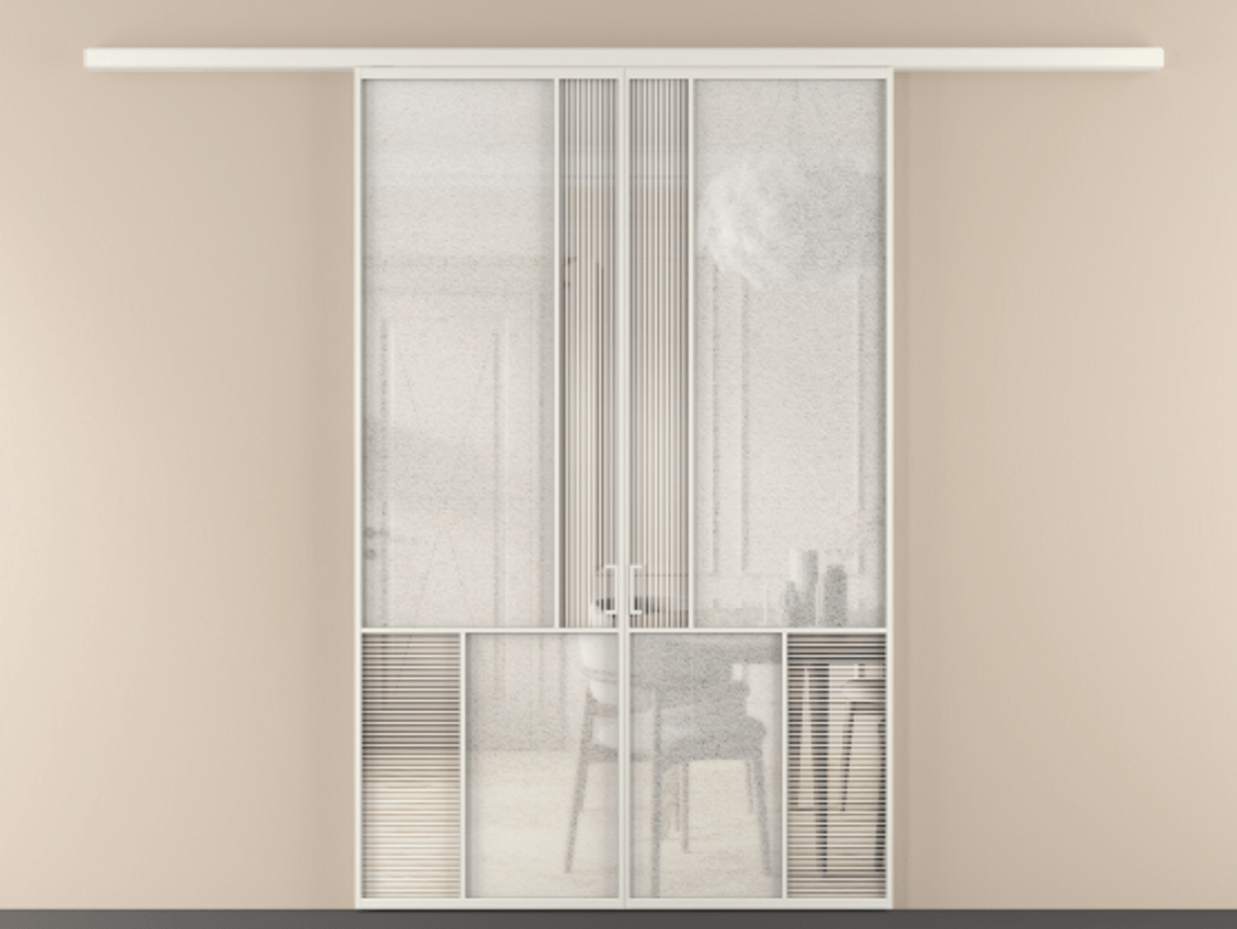 Перегородка Мозаик вдоль стены 2 створки АЛПР 041.20 Алюминий Белый Рифлёное стекло "Дюна", триплекс, 6 мм + Фактурное стекло "Лёд", триплекс. Скрытый короб БЕЛ Цена 2041805 ₸ . Фабрика дверей Волховец 8 (800) 551 43 19 Перегородка Мозаик вдоль стены 2 створки АЛПР 041.20 Алюминий Белый Рифлёное стекло "Дюна", триплекс, 6 мм + Фактурное стекло "Лёд", триплекс Цена 2041805 ₸ | Volhovec