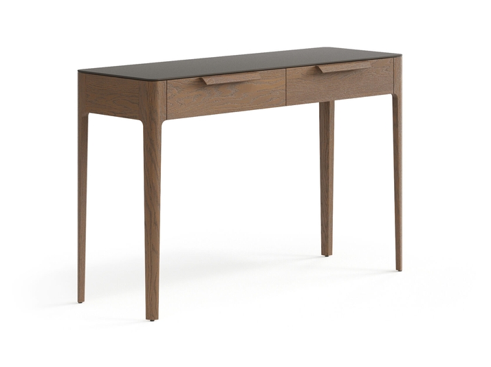 Мебель Консоль Piega 2 ящика. Цвет Дуб туманный матовый. Материал Массив дуба матовый. Коллекция Консоль Piega 2 ящика. Картинка.