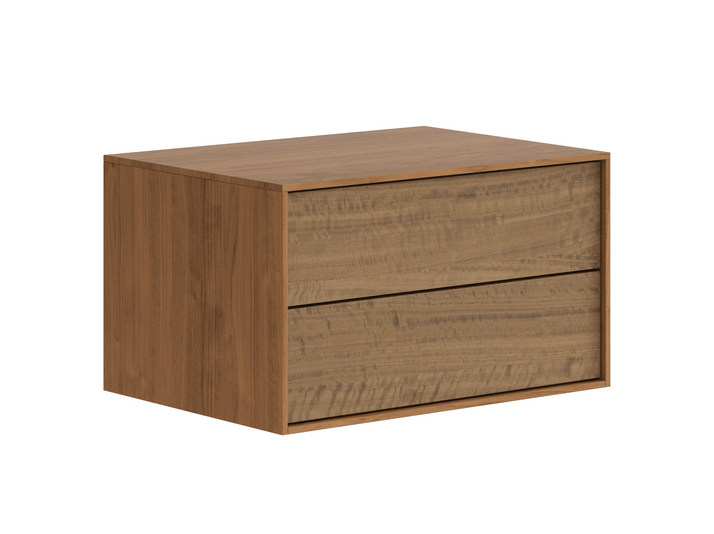 Мебель Тумба подвесная прикроватная Module 2 ящика. Цвет Лесной орех. Материал Ламинатин. Коллекция Тумба подвесная прикроватная Module 2 ящика. Картинка.