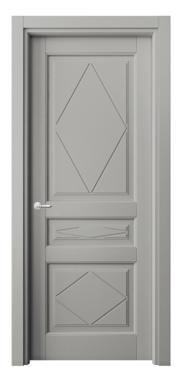 Дверь межкомнатная 6345 МНСР . Цвет Матовый нейтральный серый. Материал Гладкая эмаль. Коллекция Тоскана Ромбо. Картинка.