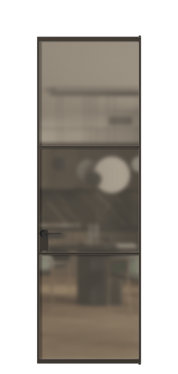 Межкомнатная дверь АЛПЛ040.03 Бронза сатин триплекс ААН. Цвет Алюминий антрацит. Материал Алюминий в эмали. Коллекция Формато. Фото. Дверь межкомнатная АЛПЛ040.03 Бронза сатин триплекс ААН. Цвет Алюминий антрацит. Материал Алюминий в эмали. Коллекция Формато. Картинка.