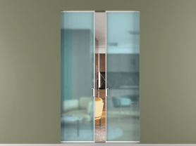 Алюминевая перегородка АЛПР 040.01 МБЛ САТ ГОЛ. Цвет Алюминий белоснежный. Материал Алюминий в эмали. Коллекция Перегородка Formato скрытый пенал 2 створки. Картинка.