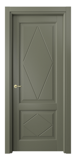 Дверь межкомнатная 6343 МОТ. Цвет Матовый оливковый тёмный. Материал Гладкая эмаль. Коллекция Тоскана Ромбо. Картинка.