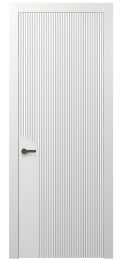 Дверь межкомнатная 8625 МССР. Цвет Матовый светло-серый. Материал Гладкая эмаль. Коллекция Дюна. Картинка.