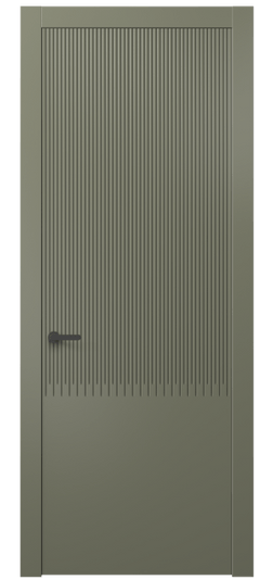 Дверь межкомнатная 8627 МОТ . Цвет Матовый оливковый тёмный. Материал Гладкая эмаль. Коллекция Dune. Картинка.