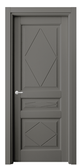 Дверь межкомнатная 6345 МКЛС . Цвет Матовый классический серый. Материал Гладкая эмаль. Коллекция Тоскана Ромбо. Картинка.