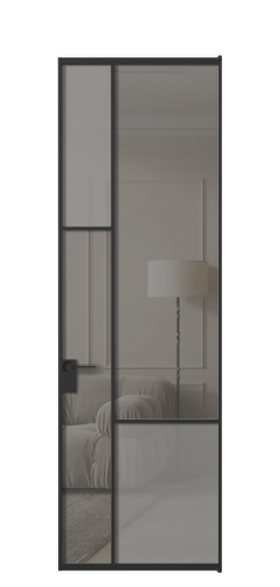 АЛПЛ041.13 ЧРН Серый сатин матовое + Серый прозрачное