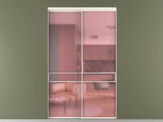 Перегородка Formato внутри проёма 2 створки