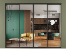 Перегородка Formato внутри проёма 4 створки