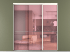 Перегородка Formato внутри проёма 3 створки с синхронным механизмом