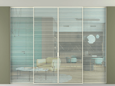 Перегородка Formato внутри проёма скрытое крепление в потолок 4 створки