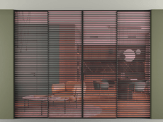 Перегородка Formato внутри проёма скрытое крепление в потолок 4 створки