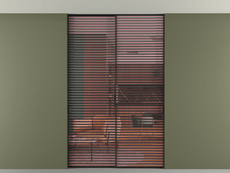 Перегородка Formato внутри проёма скрытое крепление в потолок 2 створки