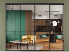 Перегородка Формато внутри проёма 4 створки