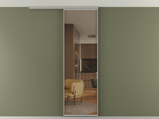 Перегородка Formato вдоль стены на потолок 1 створка