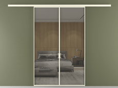 Перегородка Formato вдоль стены 2 створки