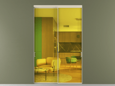 Перегородка Formato внутри проёма 2 створки