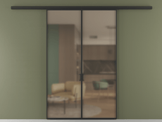 Перегородка Formato вдоль стены 2 створки